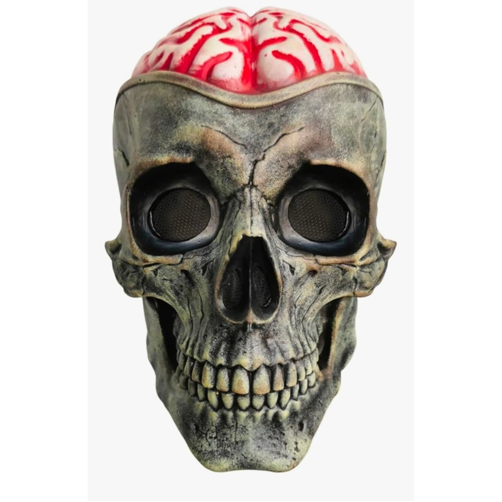 FLORENCE IISA Realistic Full Head Skull Mask Movable Jaw Halloween Cosplay Latex